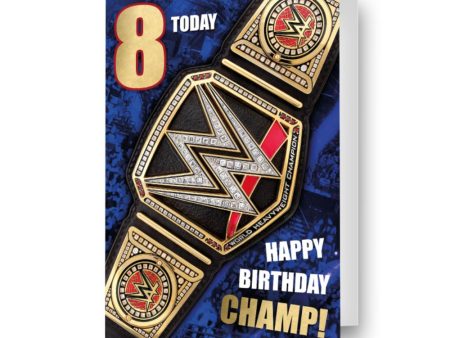 WWE Age 8 Birthday Card For Cheap