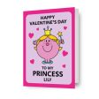 Mr Men & Little Miss Personalised  Little Miss Princess  Valentine s Day Card For Cheap