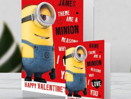 Despicable Me Minions Giant Personalised  A Minion Reasons  Valentine s Day Card Online now