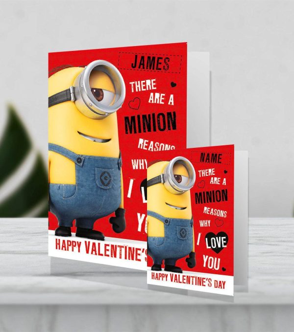 Despicable Me Minions Giant Personalised  A Minion Reasons  Valentine s Day Card Online now