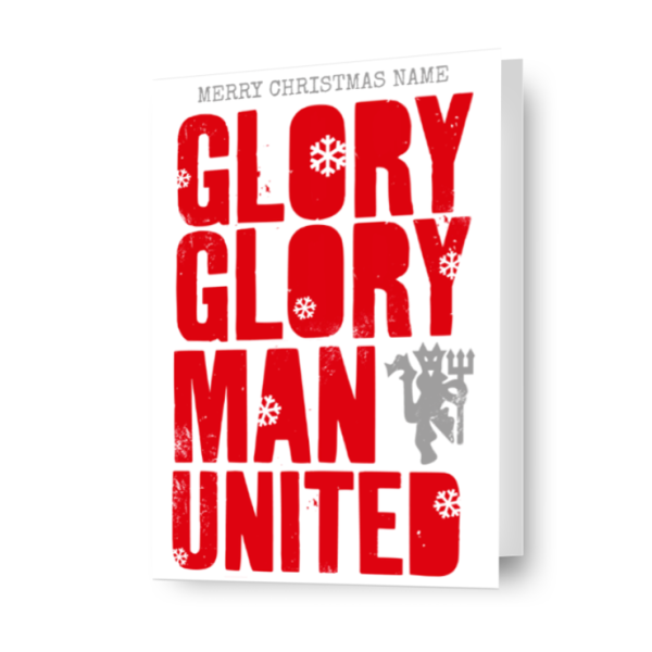 Manchester United FC Personalised Christmas Card Online