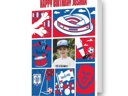 England FA Personalised Wembley Photo Birthday Card Online Sale