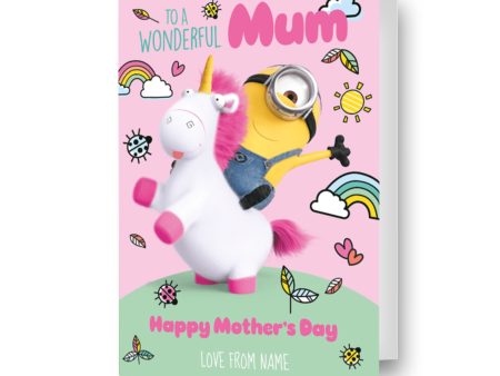 Despicable Me Minions Personalised  Wonder Mum  Mother s Day Card For Discount