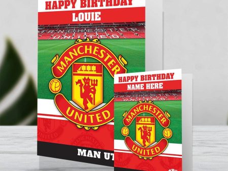 Manchester United FC Giant Personalised Crest Birthday Card Online Hot Sale