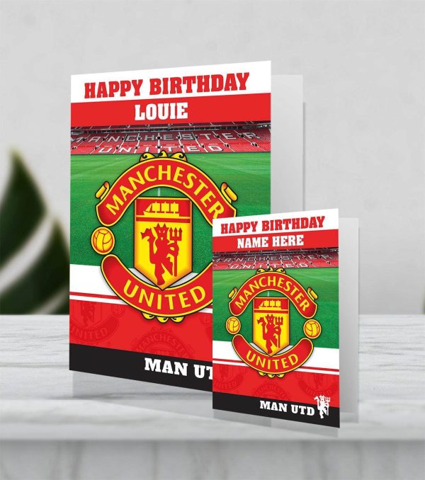 Manchester United FC Giant Personalised Crest Birthday Card Online Hot Sale