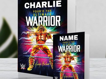 WWE Giant Personalised  Ultimate Warrior  Birthday Card Sale