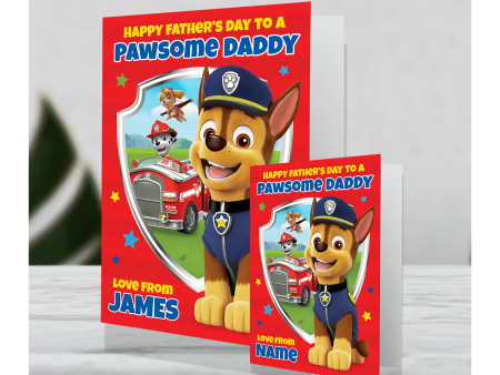 Paw Patrol Giant Personalised  Pawsome Dad  Father s Day Card Online