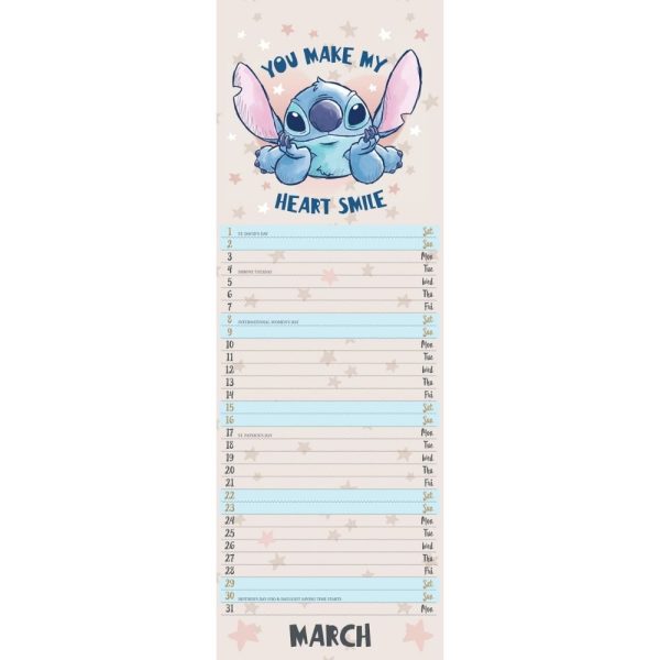 DISNEY STITCH 2025 SLIM CALENDAR (PLASTIC-FREE) Sale