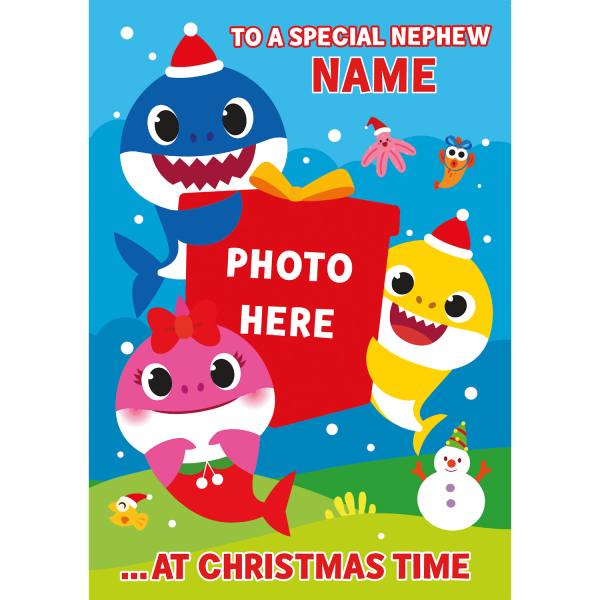 Baby Shark Personalised Christmas Card For Discount