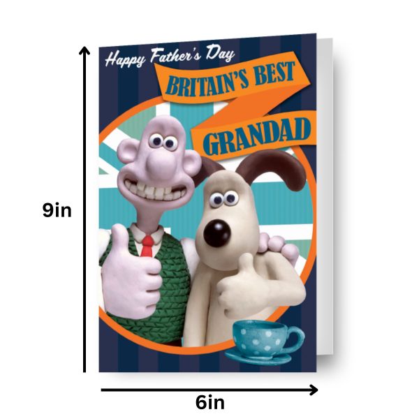 Wallace & Gromit  Britian s Best Grandad  Father s Day Card on Sale