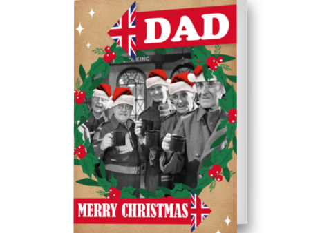 Dad s Army Personalised Wreath Christmas Card Online