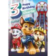 Paw Patrol Movie Personalised Age 3 Birthday Card For Cheap