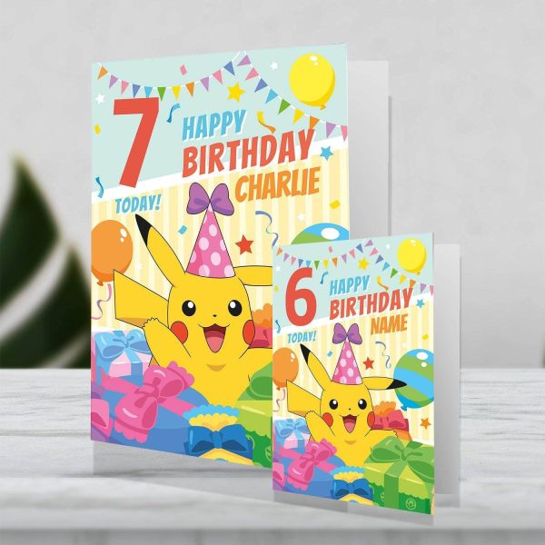 Pokémon Giant Personalised Any Age Birthday Card Online