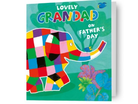 Elmer The Patchwork Elephant  Lovely Grandad  Father s Day Card Sale