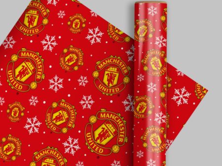 Manchester United FC Christmas 3m Roll Wrapping Paper For Cheap