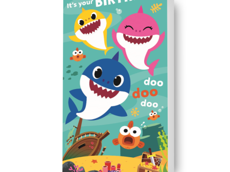 Baby Shark Personalised Birthday Card With Sticker Sheet Online Hot Sale