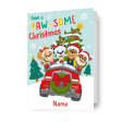 Paw Patrol Personalised Name Christmas Card For Cheap