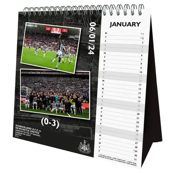 NEWCASTLE UNITED FC 2025 DESK EASEL CALENDAR Online now