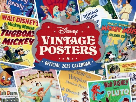 DISNEY VINTAGE POSTERS 2025 SQUARE CALENDAR Fashion