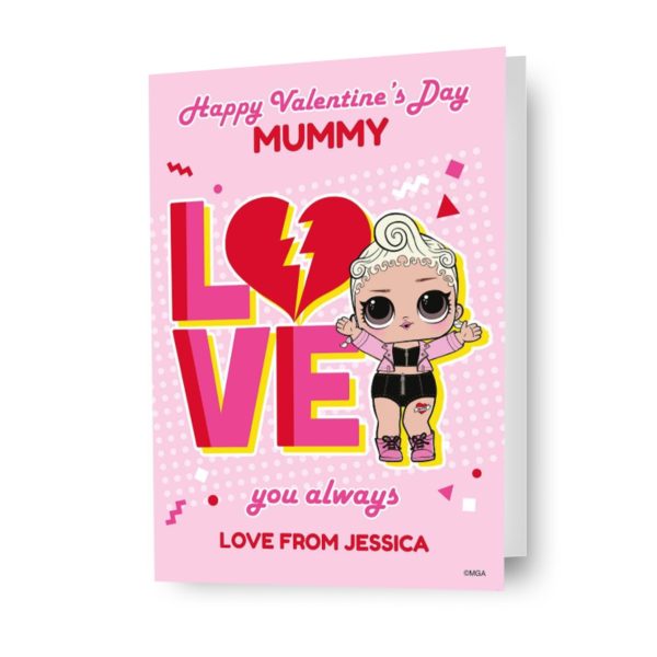 LOL Surprise Personalised  Love You Always  Valentine s Day Card Supply