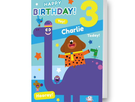 Hey Duggee Personalised Dinosaur Happy Birthday Card Sale