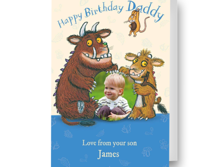 The Gruffalo Personalised  Daddy  Birthday Photo Card Online now