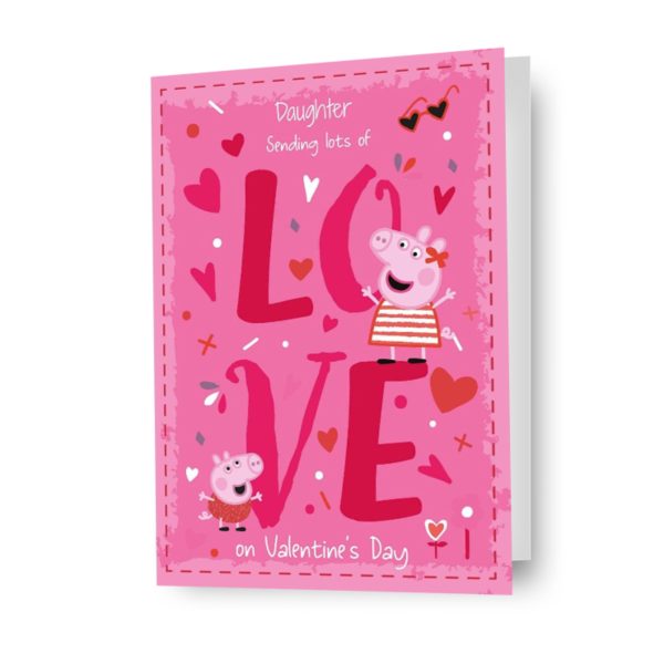 Peppa Pig Personalised  Love  Valentine s Day Card Sale