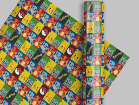 Pokémon 2m Roll Wrapping Paper Online now