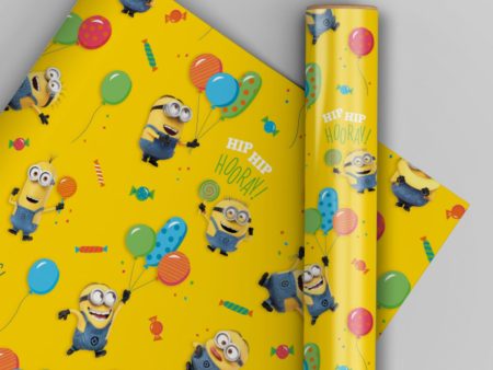 Despicable Me Minions 2m Roll Wrapping Paper For Discount