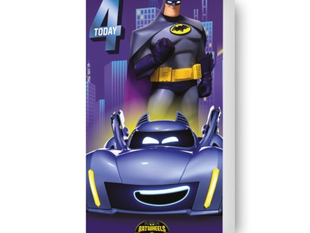 Batman Batwheels Age 4 Birthday Card Online Hot Sale