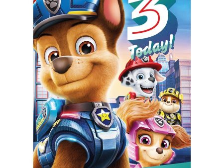 Paw Patrol Personalised Age 3 Birthday Card Online