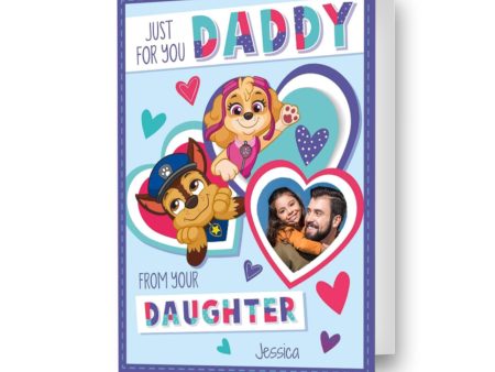 Paw Patrol Personalised  Daddy  Valentine s Day Photo Card Hot on Sale