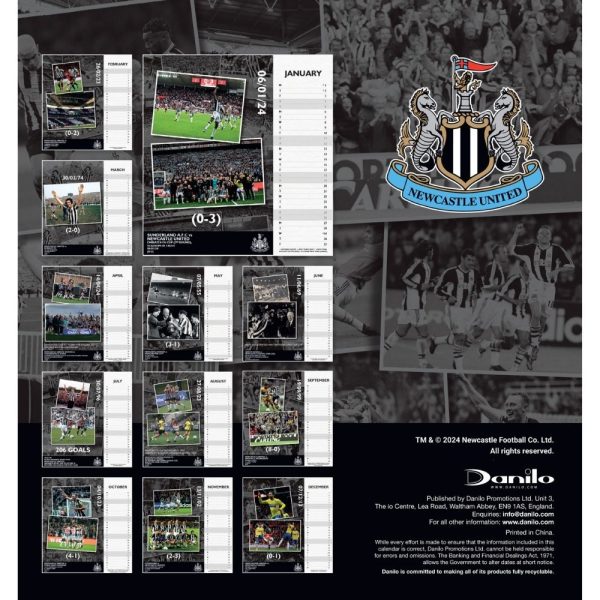 NEWCASTLE UNITED FC 2025 DESK EASEL CALENDAR Online now