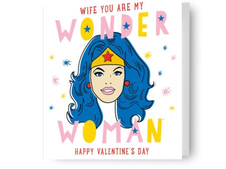 WONDER WOMAN  WIFE  VALENTINE S DAY CARD For Discount