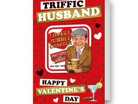 Only Fools and Horses  Triffic Husband  Valentine s Day Card with Detachable Coaster Online Sale