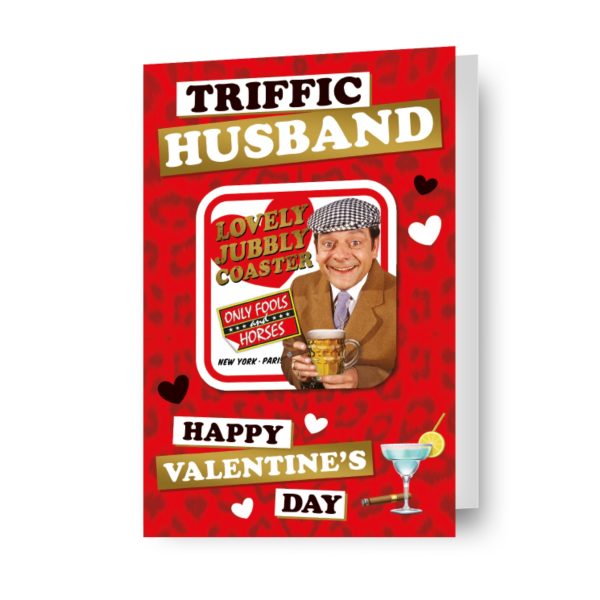 Only Fools and Horses  Triffic Husband  Valentine s Day Card with Detachable Coaster Online Sale