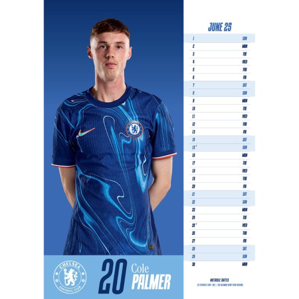 CHELSEA FC 2025 A3 CALENDAR For Discount