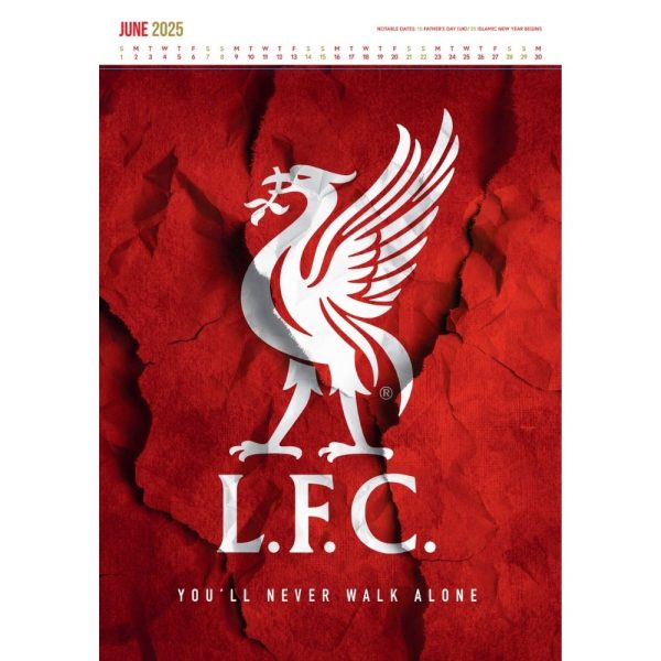 LIVERPOOL FC 2025 A3 DELUXE CALENDAR Cheap