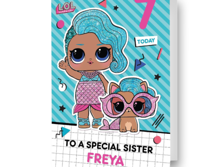 LOL Surprise Personalised  Sister  Birthday Card For Sale