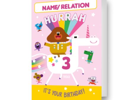 Hey Duggee Personalised Unicorn Birthday Card For Discount