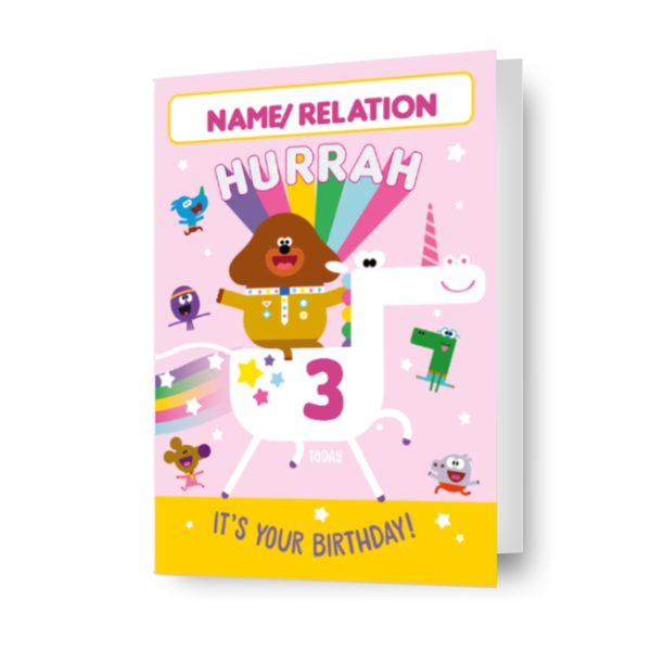 Hey Duggee Personalised Unicorn Birthday Card For Discount