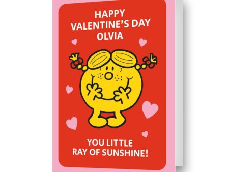 Mr Men & Little Miss Personalised  Little Miss Sunshine  Valentine s Day Card Online now