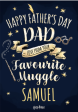 Harry Potter Personalised  Favourite Muggle  Father s Day Card Discount