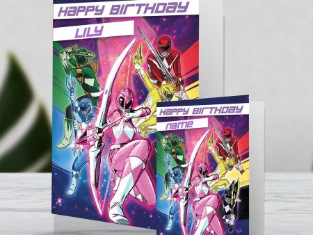 Power Rangers Giant Personalised Happy Birthday Card Supply