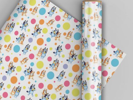 Bluey Pack of 3 Rolls 4m Wrapping Paper Online Hot Sale