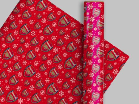 Arsenal FC Christmas 3m Roll Wrapping Paper Online now