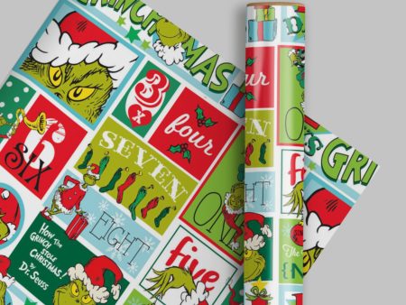 The Grinch Christmas 2m Roll Wrapping Paper Cheap