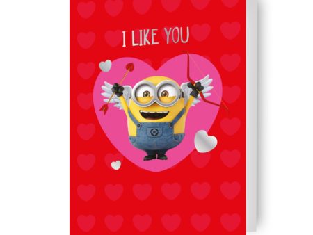 Despicable Me Minions  I Like You  Valentine s Day Card on Sale