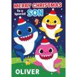 Baby Shark Personalised Son Christmas Card Online