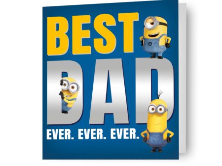 Despicable Me Minions  Best Dad Ever  Father s Day Card on Sale